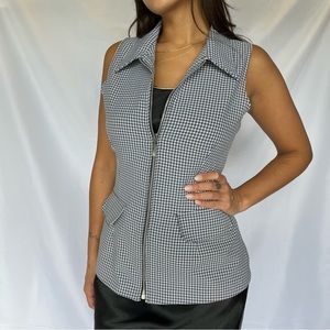VINTAGE plaid vest 🖤